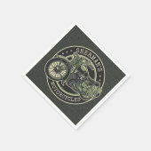 Personalized NAME Retro Military Motorcycle Biker Serviette (Ecke)