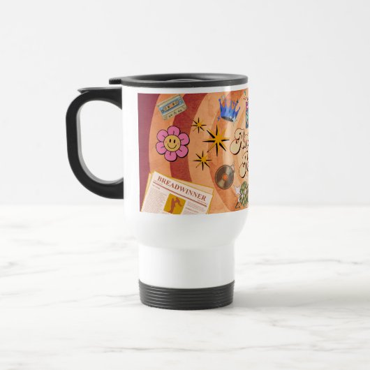 Personalized Name Retro Pop Are You Ready Design Reisebecher (Links)