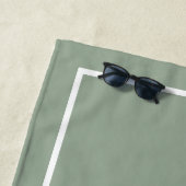 Personalized Name Sage Green Elegant Strandtuch (Beispiel)