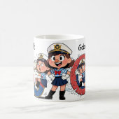 Personalized  Name Sailor Cartoon Character * G * Kaffeetasse (Mittel)