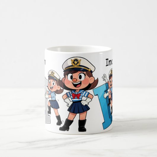 Personalized Name Sailor Cartoon Character * I * Kaffeetasse (Mittel)