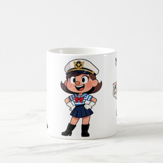 Personalized  Name Sailor Cartoon Character  Kaffeetasse (Mittel)