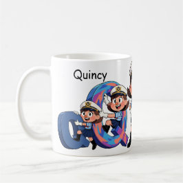 Personalized  Name Sailor Cartoon Character * Q * Kaffeetasse