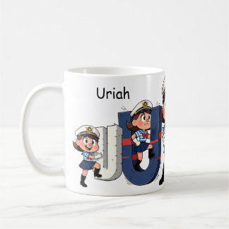 Personalized Name Sailor Cartoon Character * U * Kaffeetasse