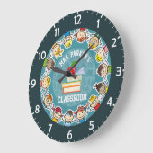 Personalized NAME School Kids Teacher Classiroom Große Wanduhr (Winkel)