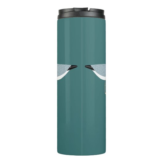 Personalized Name Seagull Nautical Thermosbecher (Rückseite)