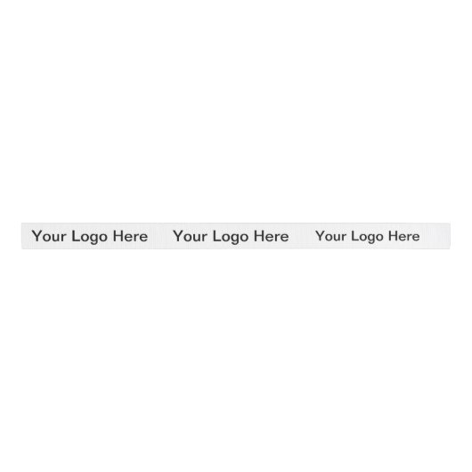 Personalized Name Simple Modern Your Logo White  Ripsband (Vorderseite)