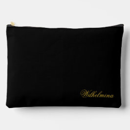 Personalized Name Small Multi Purpose Black Zubehörtasche
