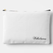 Personalized Name Small Multi Purpose White Zubehörtasche (Vorderseite)