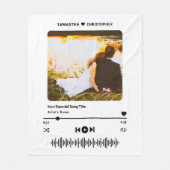 Personalized Name Special Song Music Player Photo Fleecedecke (Vorderseite)