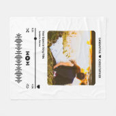 Personalized Name Special Song Music Player Photo Fleecedecke (Vorderseite (Horizontal))