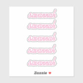 Personalized Name Stickers Custom Text Five times Aufkleber (Blatt)