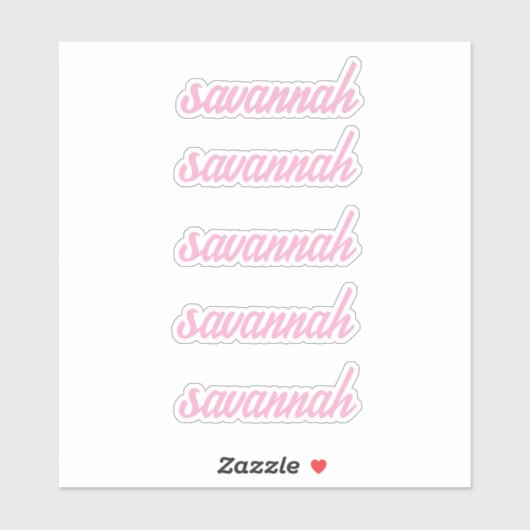 Personalized Name Stickers Custom Text Five times Aufkleber (Blatt)