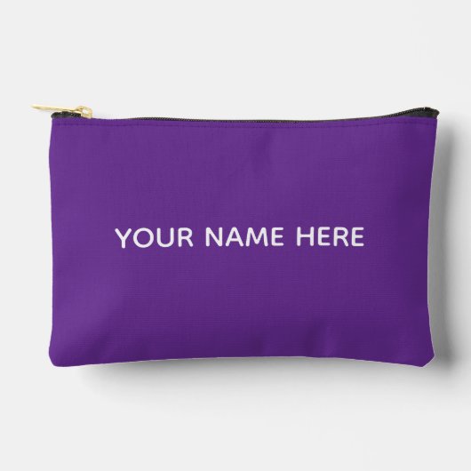 Personalized Name Stylish Modern Elegant Minimal Zubehörtasche (Vorderseite)
