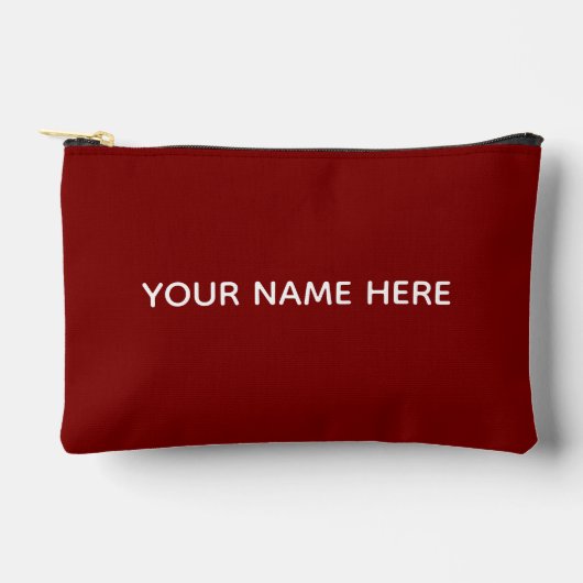 Personalized Name Stylish Modern Elegant Minimal Zubehörtasche (Vorderseite)