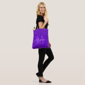 Personalized Name Stylish Purple Glitter Leopard Tasche (Am Model)