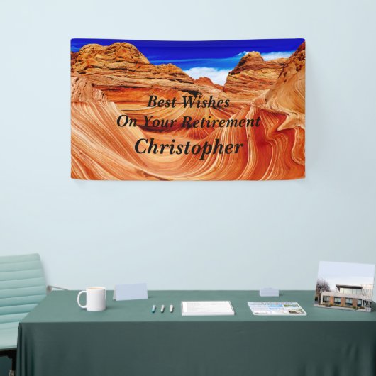 Personalized Name, Text The Wave Retirement Banner (Messeveranstaltung)