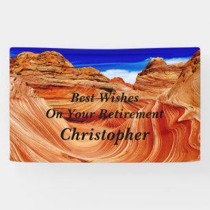 Personalized Name, Text The Wave Retirement Banner