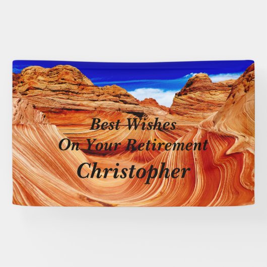Personalized Name, Text The Wave Retirement Banner (Horizontal)