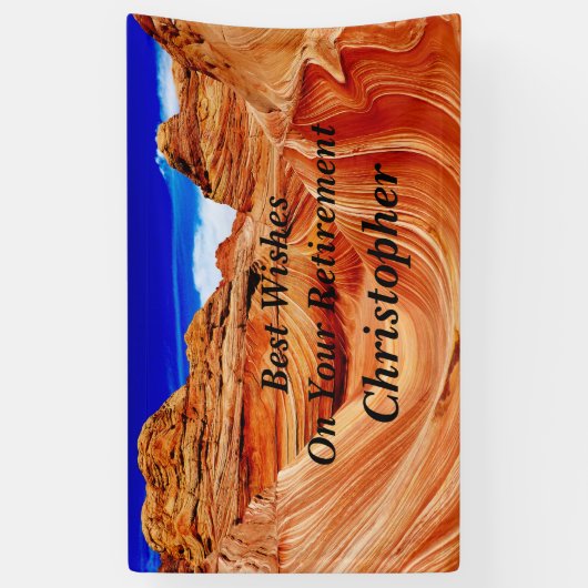 Personalized Name, Text The Wave Retirement Banner (Vertikal)