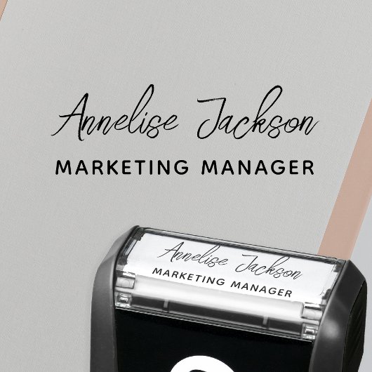 Personalized name title signature script permastempel