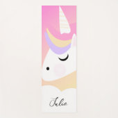 Personalized Name Unicorn Face Yoga Mat Yogamatte (Vorderseite)