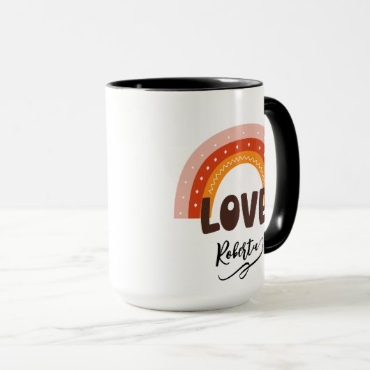 Personalized name Valentine's day  Tasse (VorderseiteRechts)