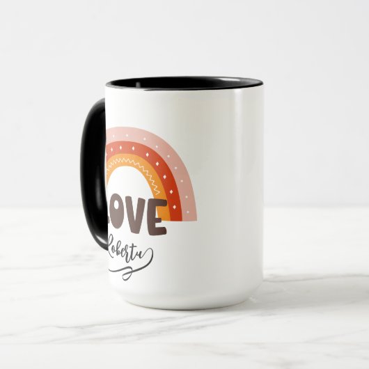Personalized name Valentine's day  Tasse (Vorderseite Links)
