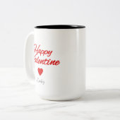 Personalized name Valentine's day Zweifarbige Tasse (Vorderseite Links)