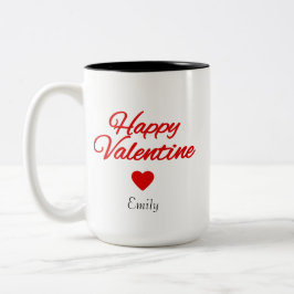 Personalized name Valentine's day  Zweifarbige Tasse