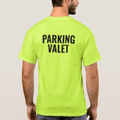 Personalized Name Valet Parking Attendant Shirt (Rückseite)