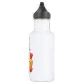 Personalized Name Water Bottle with Hearts Emoji Edelstahlflasche (Rechts)