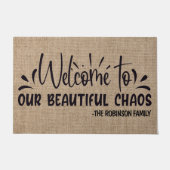 Personalized NAME Welcome To Our Beautiful Chaos Fußmatte (Vorderseite)