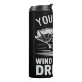 Personalized Name Wind Current Drifter Bass Fish Thermosbecher (Nach links gedreht)