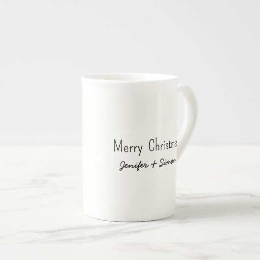 Personalized name Xmas reindeer cute cartoon Porzellantasse (Vorderseite Rechts)