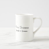 Personalized name Xmas reindeer cute cartoon Porzellantasse (Rechts)