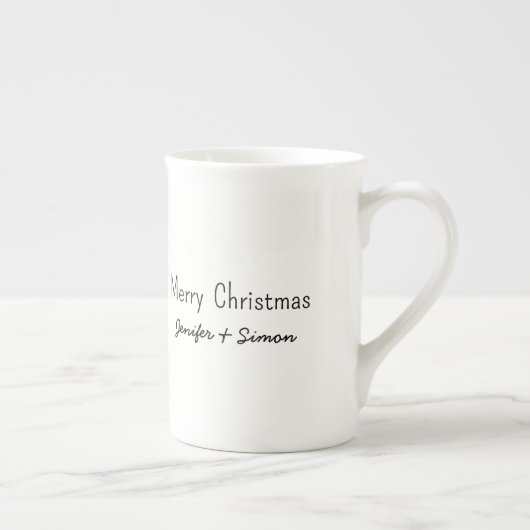 Personalized name Xmas reindeer cute cartoon Porzellantasse (Rechts)