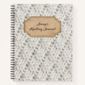 Personalized Name Yarn Pattern Knitting Journal Notizblock (Vorderseite)
