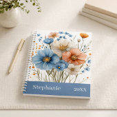 Personalized Name & Year Blue Wildflower Planer