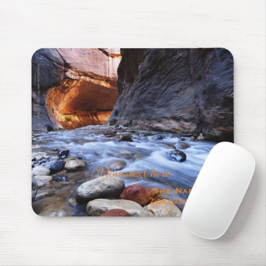Personalized Name, Zion National Park the Narrows Mousepad (Mit Mouse)