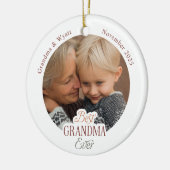 Personalized Names Photo Best Grandma Ever Keramik Ornament (Links)