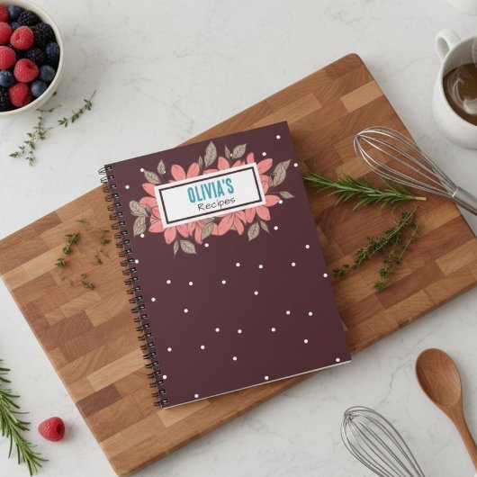 Personalized Name's Recipe Notebook Notizblock