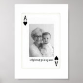 Personalized Nana Photo Ace of Spades Custom Poster (Vorne)
