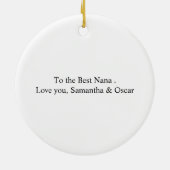 Personalized NANA Photo Christmas Custom Keramik Ornament (Hinten)