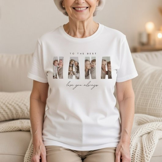 Personalized NANA Photo Custom Grandma T-Shirt