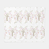 Personalized Nana with Pastel Floral Patte Fleecedecke (Vorderseite (Horizontal))