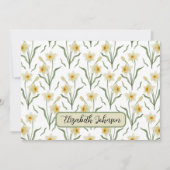 Personalized Narcissus Floral Note Card Mitteilungskarte (Vorderseite)