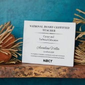 Personalized National Board Certified Teacher Fotoplatte (Seite)