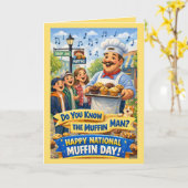 Personalized National Muffin Day Greeting Card Karte (Gelbe Blume)