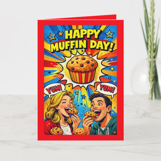 Personalized National Muffin Day Greeting Card Karte (Vorderseite)
